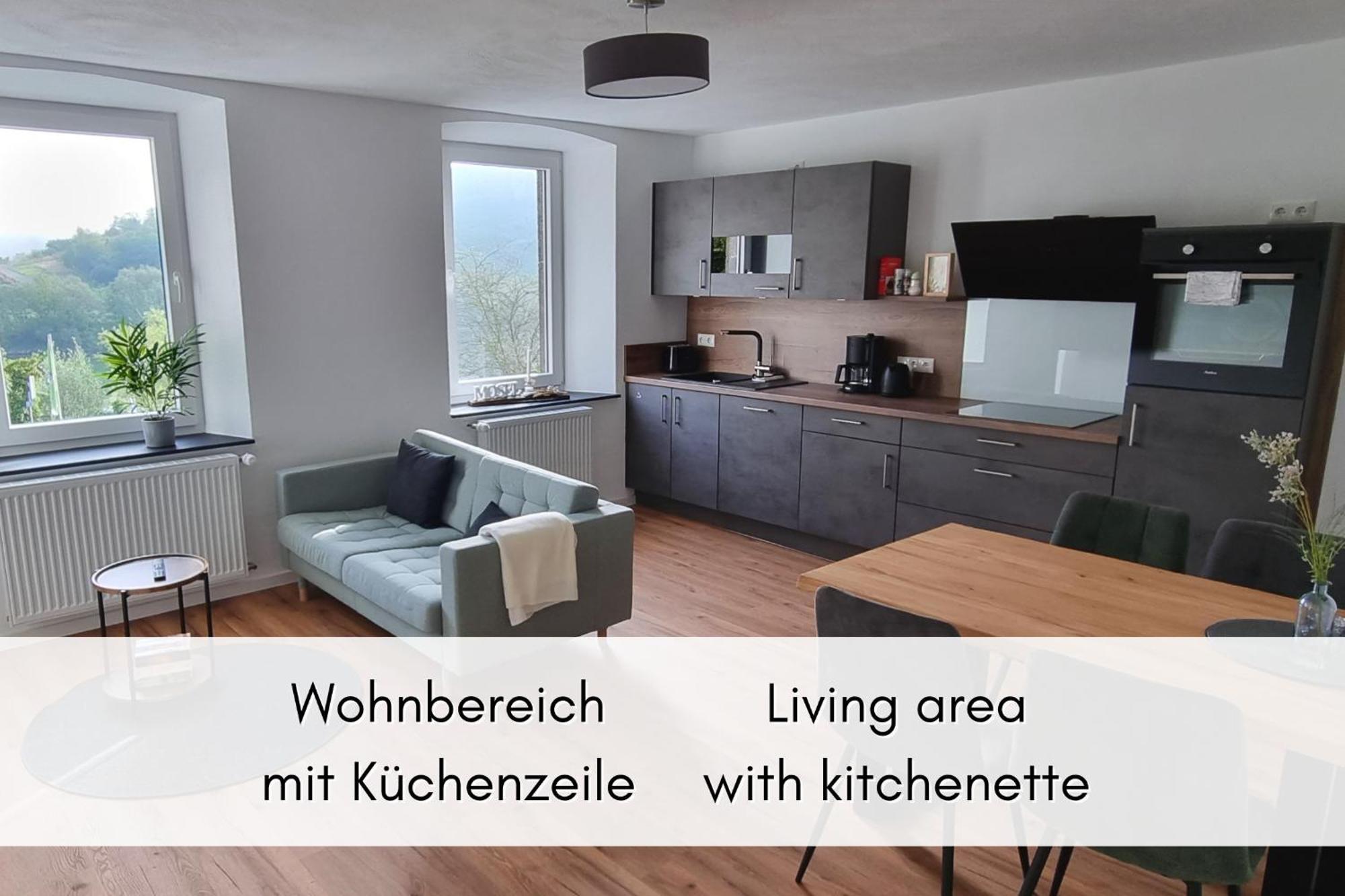 Winzerhaus Am Calmont - Terrasse Der Ruhe Apartment Bremm Bagian luar foto